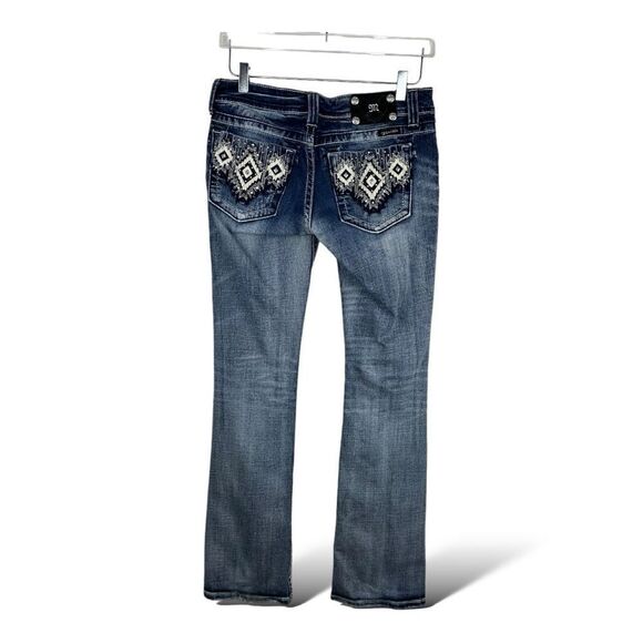 Women’s Miss Me Jeans size 28 x 34 Slim Y2K‎ Boot Cut Rhinestone Embellished - Picture 1 of 16